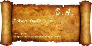 Dobos Amázia névjegykártya